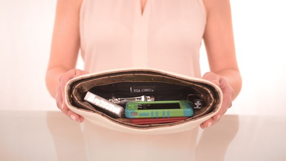Inside the clutch — fits your essentials