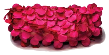 Hot pink petal-textured clutch